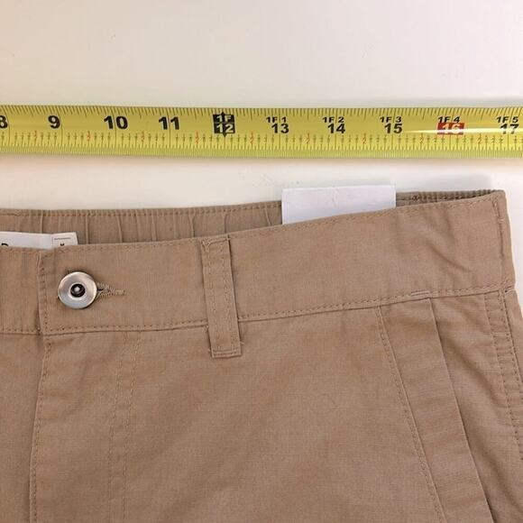 Men’s BP. Cargo Shorts Sz Medium Tan 2 Front Side Pockets 2 Side Velcro Pockets - Picture 7 of 12